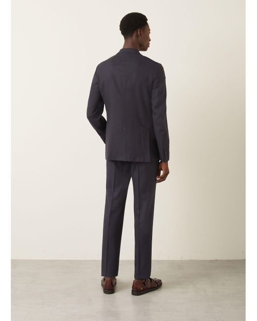 Zegna Anzughose Regular Fit aus Leinen in Blue für Herren