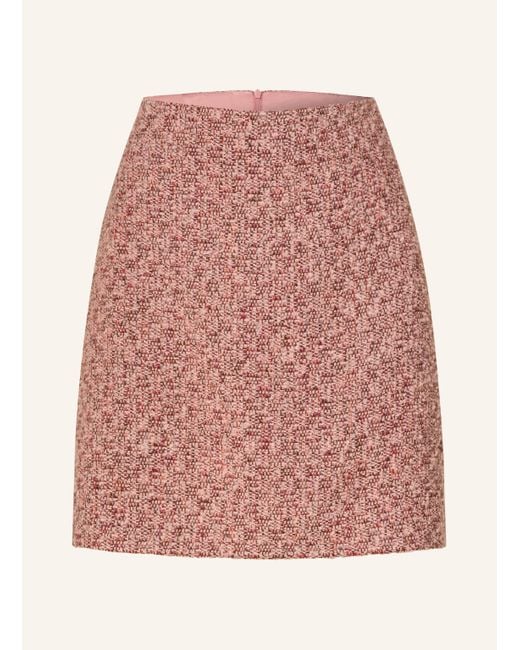 S.oliver Pink Bouclé-Rock mit Glitzergarn