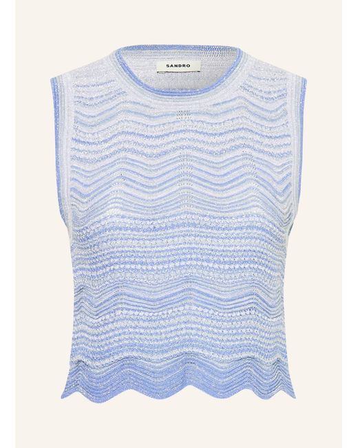 Sandro Blue Stricktop mit Glitzergarn
