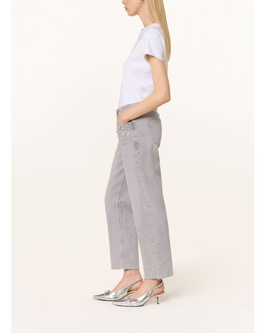 Liu Jo Gray 7/8-Jeans mit Schmucksteinen