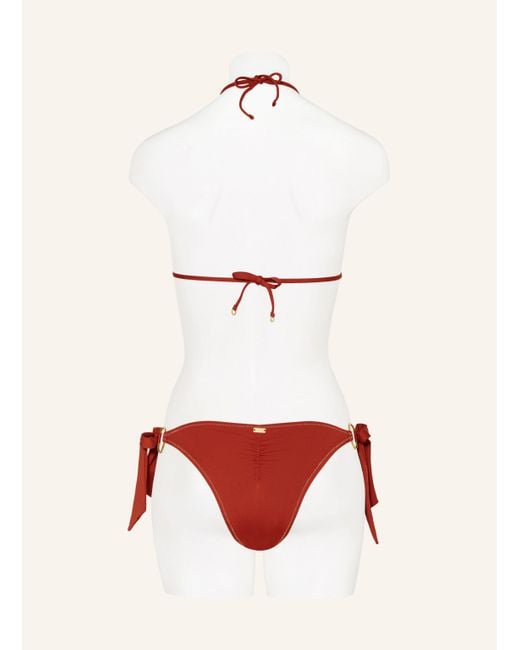 Banana Moon Red Triangel-Bikini-Top mit Glitzergarn