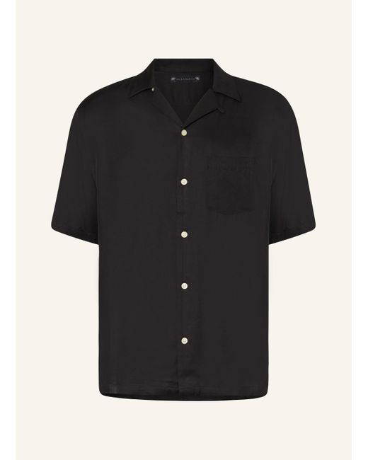 AllSaints Resorthemd SUNSMIRK Relaxed Fit in Black für Herren