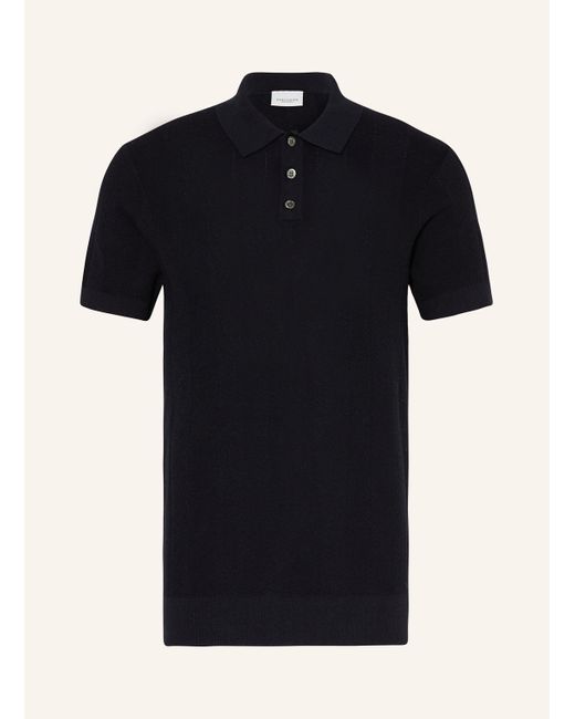 Profuomo Strick-Poloshirt Regular Fit in Black für Herren