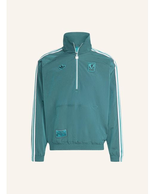 Adidas Originals FC LIVERPOOL TERRACE ICONS JACKE MIT REISSVERSCHLUSS BIS ZUR BRUST in Blue für Herren