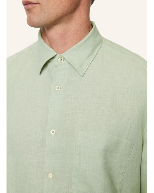Marc O' Polo Kurzarm-Hemd Regular Fit aus Leinen in Green für Herren