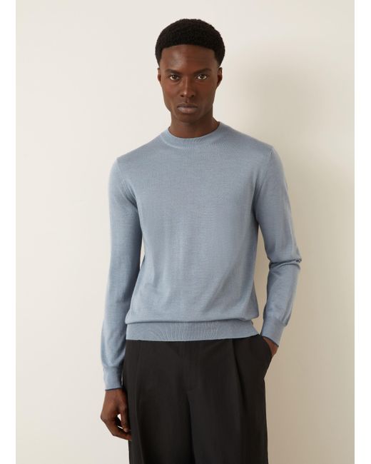 FIORONI CASHMERE Cashmere-Pullover mit Seide in Blue für Herren