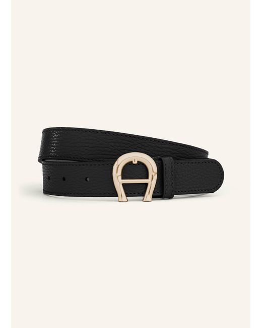 Aigner Black Ledergürtel LOGO