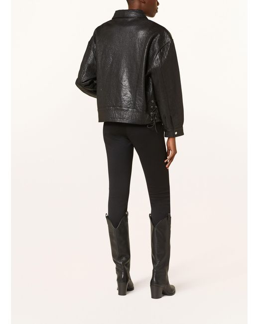Ba&sh Black Lederjacke BRAD