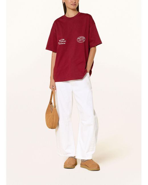 Another Cotton Lab Red Oversized-Shirt