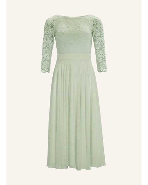 Swing Green Cocktailkleid mit Spitzenbesatz
