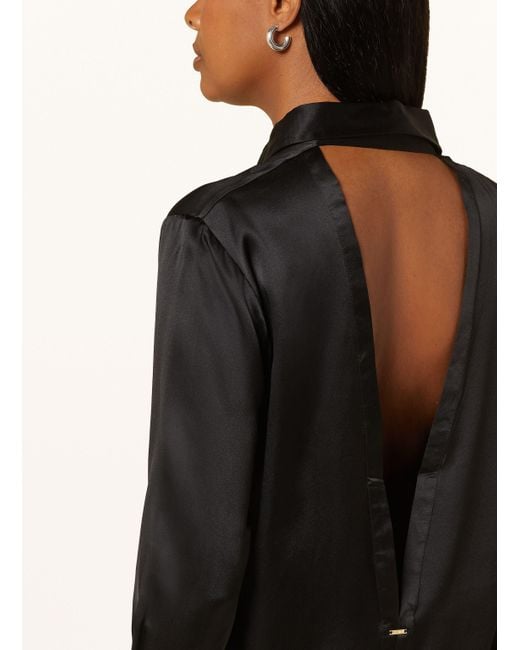 LIVY Black Hemdbluse ROMEO aus Seide mit Cut-out