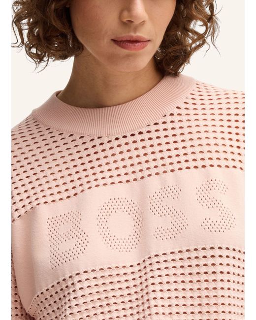 Boss Pink Pullover C_FHEIN Relaxed Fit