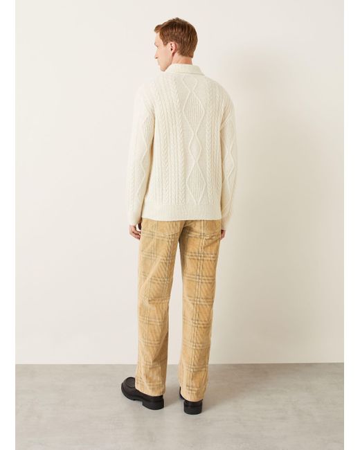 Burberry Cordhose Regular Fit in Natural für Herren