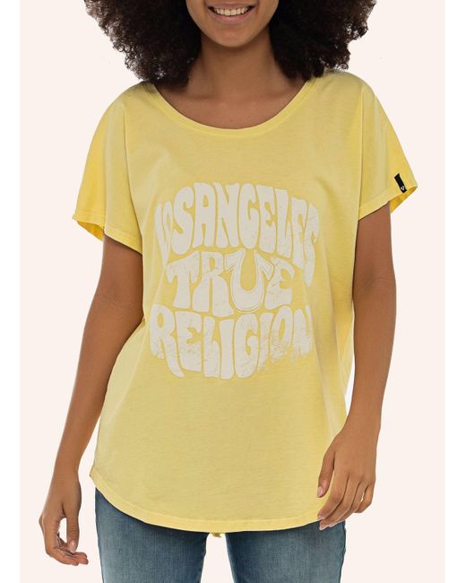True Religion Yellow T-Shirt LOSANGELES