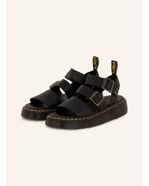 Dr. Martens PlateauSandalen GRYPHON QUAD in Schwarz Lyst DE