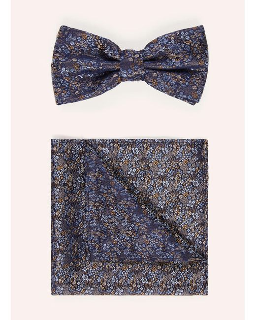 Paul Smith Set: Fliege und Einstecktuch in Blue für Herren