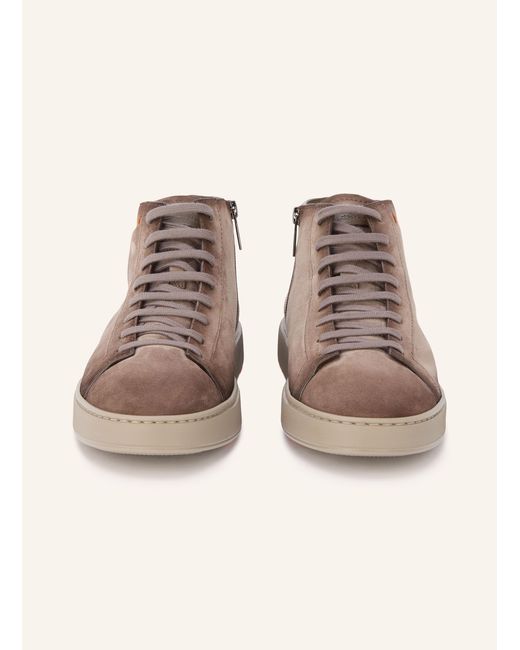 Santoni High-Top-Sneaker DUMP in Brown für Herren
