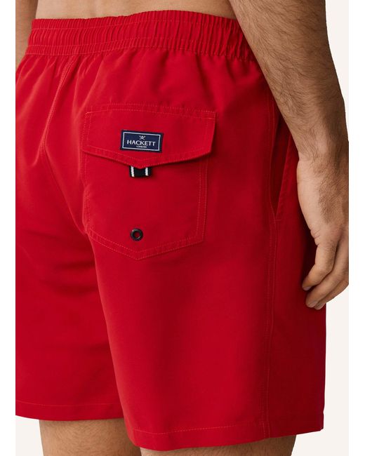 Hackett Badeshorts ICON SOLID in Red für Herren