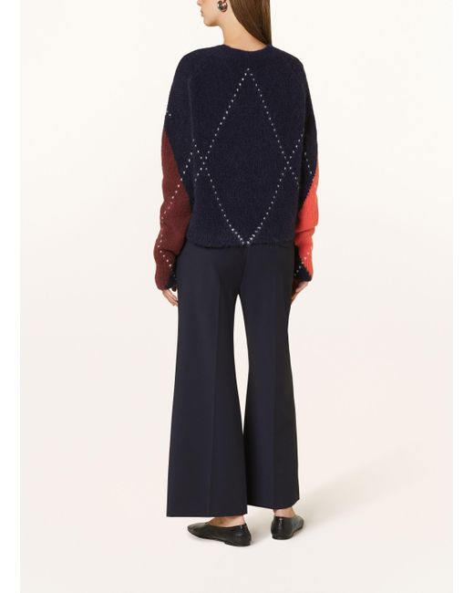 DARLING HARBOUR Blue Pullover mit Mohair