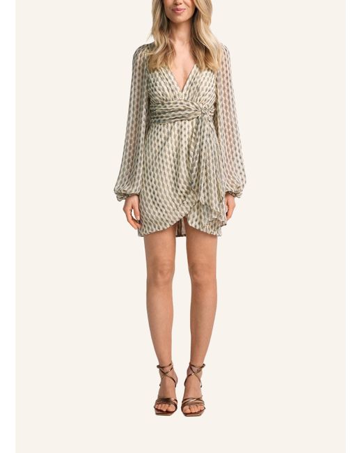 CLAIRE LUISE Natural Minikleid mit Vintagemuster
