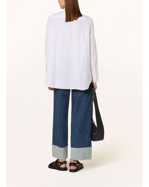 Marc O' Polo White Leinenbluse