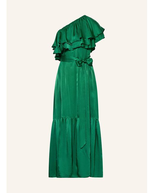Essentiel Antwerp Green One-Shoulder-Kleid HOENIX mit Rüschen