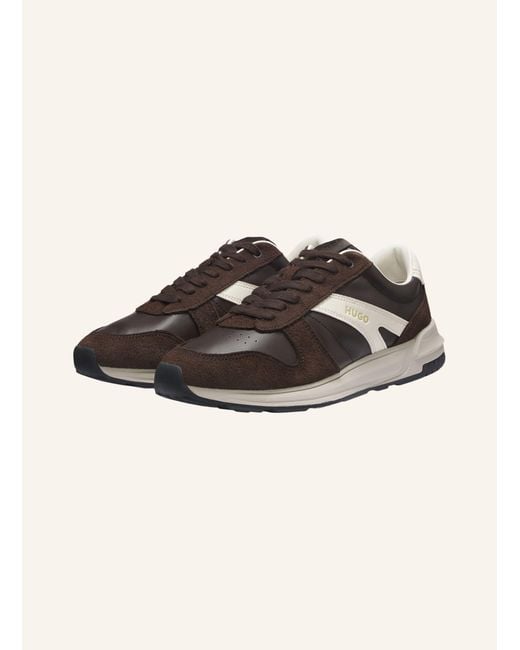 HUGO Sneaker GO3_PUSD in Brown für Herren