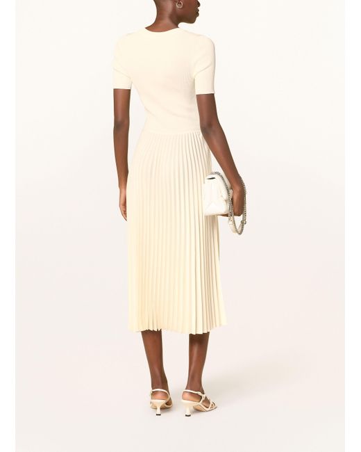 Boss Natural Kleid FADRIDI im Materialmix mit Plissees