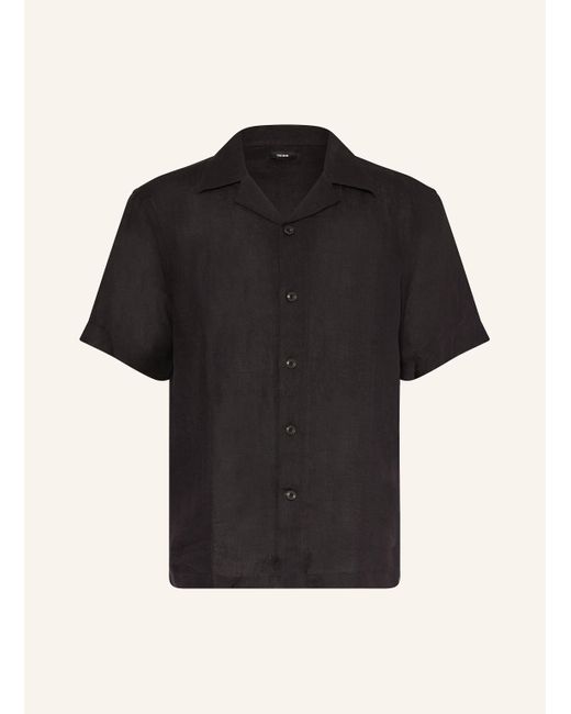 Reiss Resorthemd BELDI Relaxed Fit aus Leinen in Black für Herren