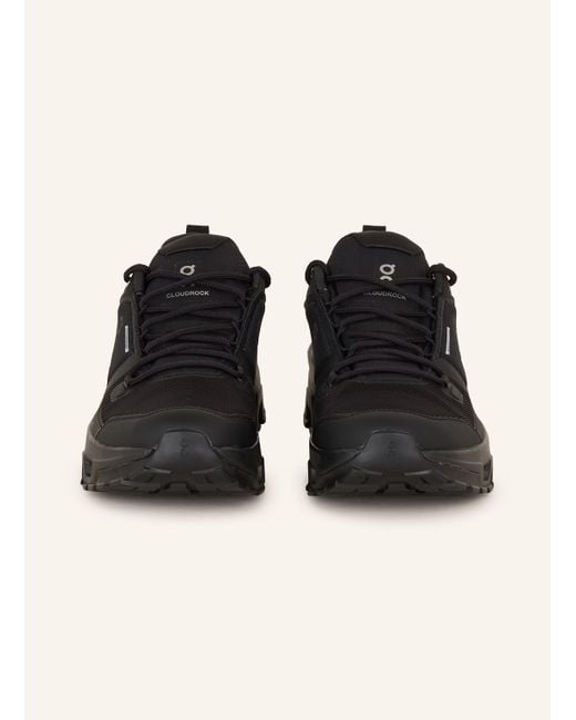 On Shoes Wanderschuhe CLOUDROCK LOW WP in Black für Herren