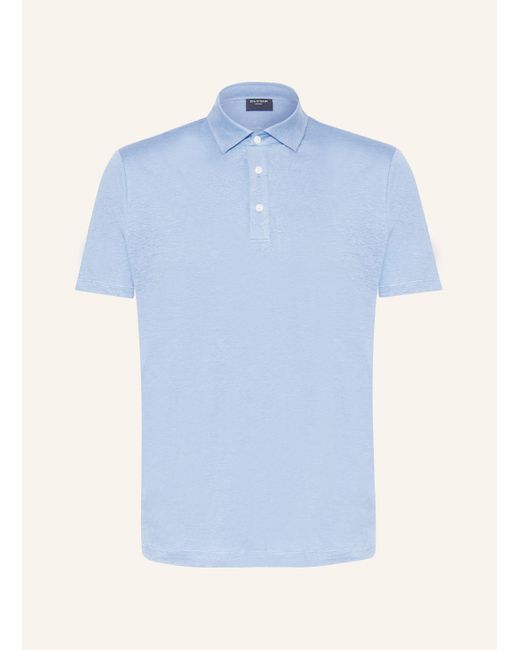 Olymp Strick-Poloshirt aus Leinen in Blue für Herren