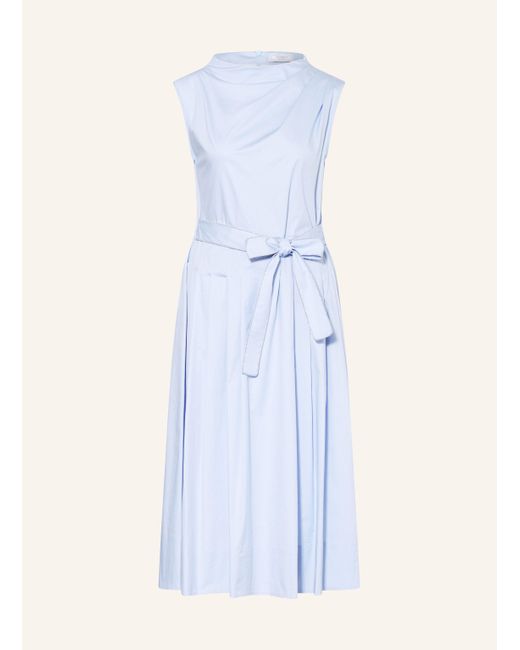 Peserico Blue Kleid mit Schmuckperlen