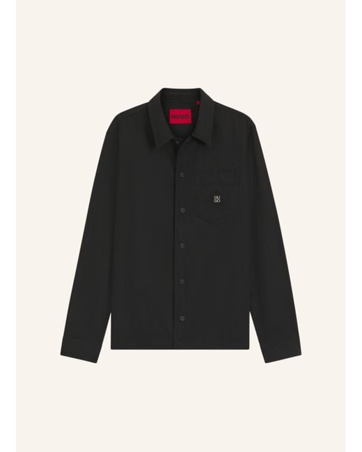 HUGO Business Hemd ENASO Oversize Fit in Black für Herren