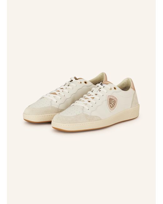 Blauer Natural Sneaker OLYMPIA mit Schmucksteinen