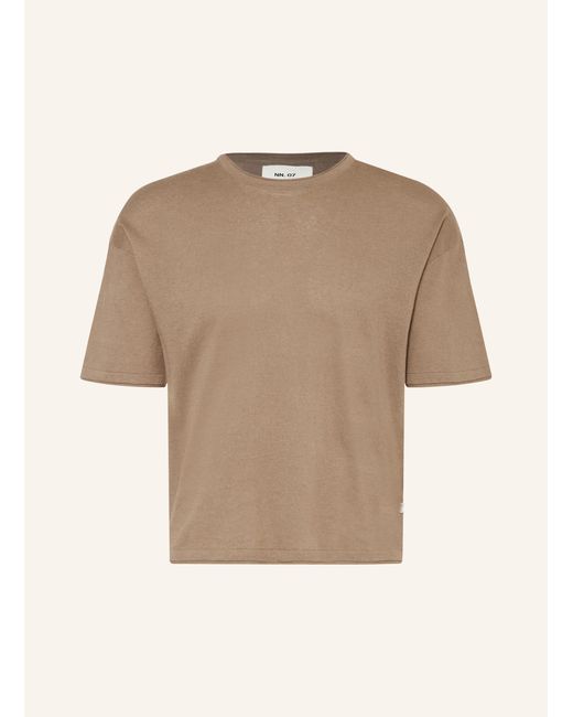 NN07 Strickshirt RYAN mit Leinen in Natural für Herren