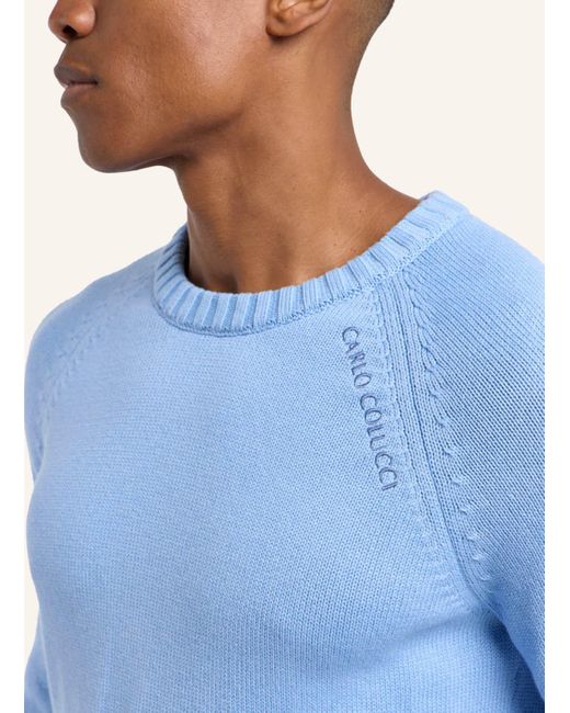 carlo colucci Feinstrickpullover - Carat DIVINA in Blue für Herren