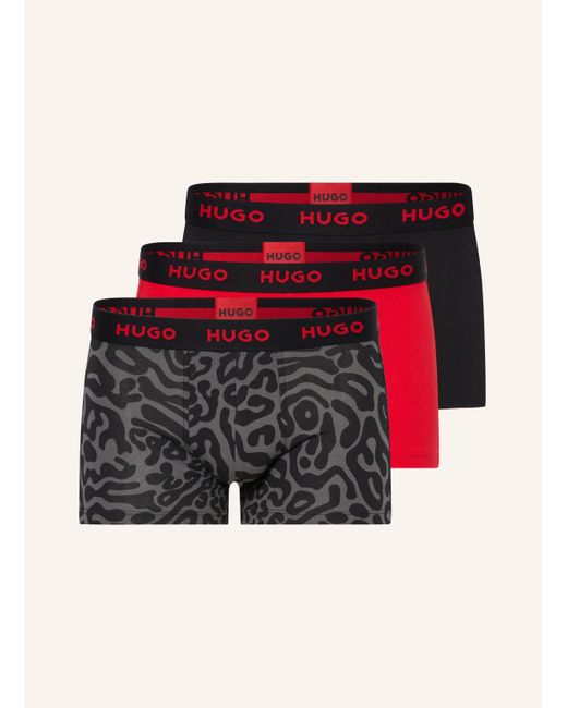 HUGO 3er-Pack Boxershorts in Red für Herren