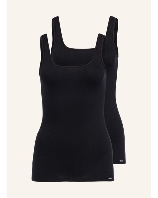 SKINY Black 2er-Pack Tops ADVANTAGE COTTON