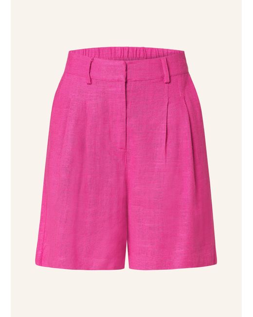 Y.A.S Pink Shorts mit Leinen