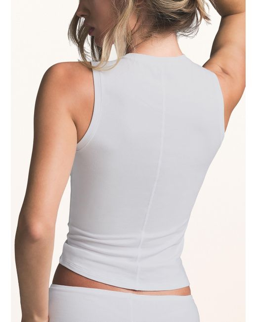 Skims White Lounge-Top COTTON JERSEY
