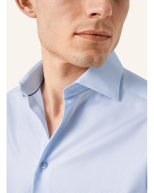 Eton of Sweden Contemporary fit Piqué-Hemd in Blue für Herren