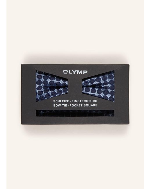 Olymp Set: Fliege und Einstecktuch in Blue für Herren