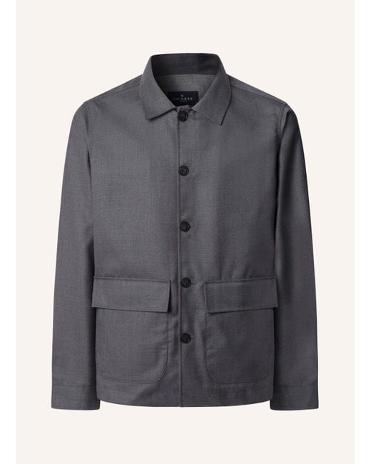 Hackett Fieldjacket WOOL OVERSHIRT in Gray für Herren