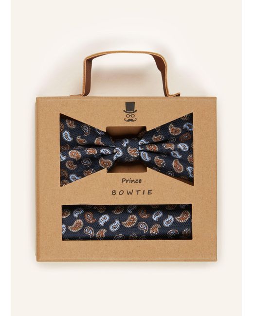 Prince BOWTIE Set: Fliege und Einstecktuch in Multicolor für Herren
