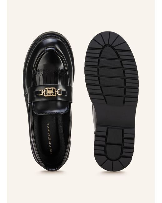 Tommy Hilfiger Black Lack-Loafer