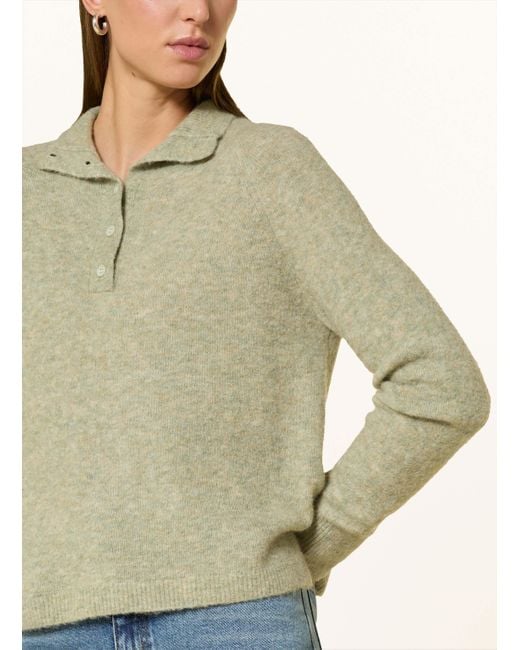 Opus Green Strick-Poloshirt PLUTTON