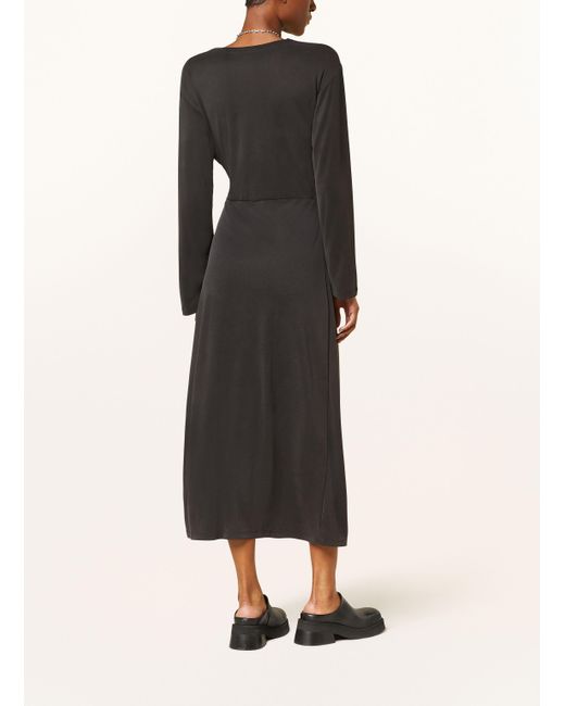 MSCH Copenhagen Black Jerseykleid MSCHADELONA LYNETTE in Wickeloptik