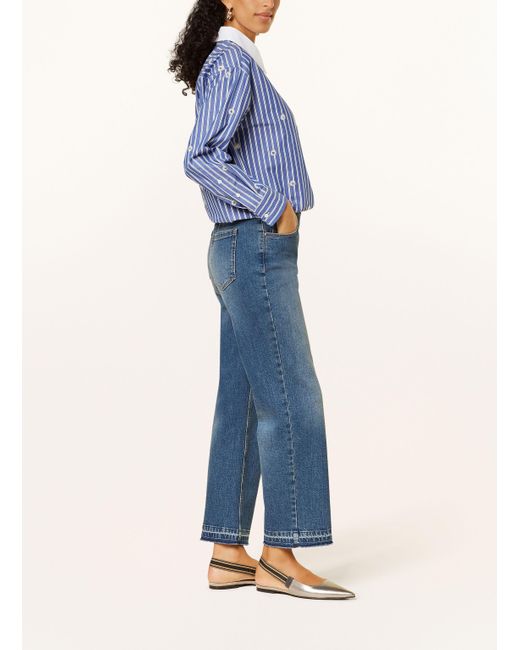 Luisa Cerano Blue Straight Jeans