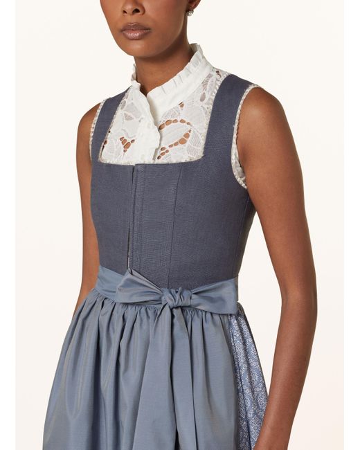 KINGA MATHE Blue Dirndl CONNY aus Leinen