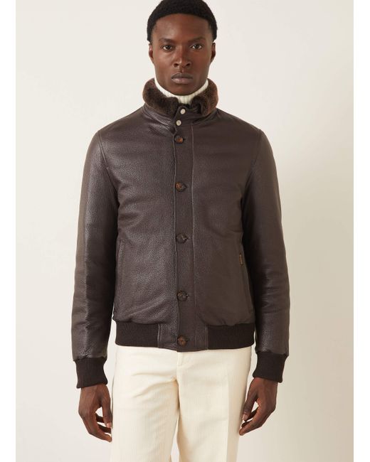 Moorer Lederjacke in Brown für Herren